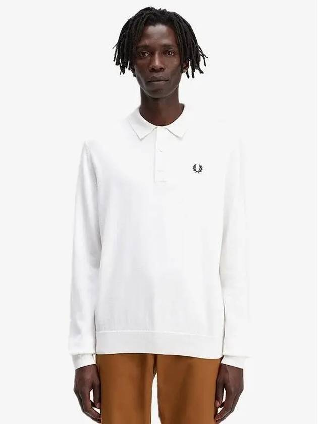 Sharp Long Sleeve Classic Knit Shirt 129 AFPM2314535 Off White - FRED PERRY - BALAAN 1