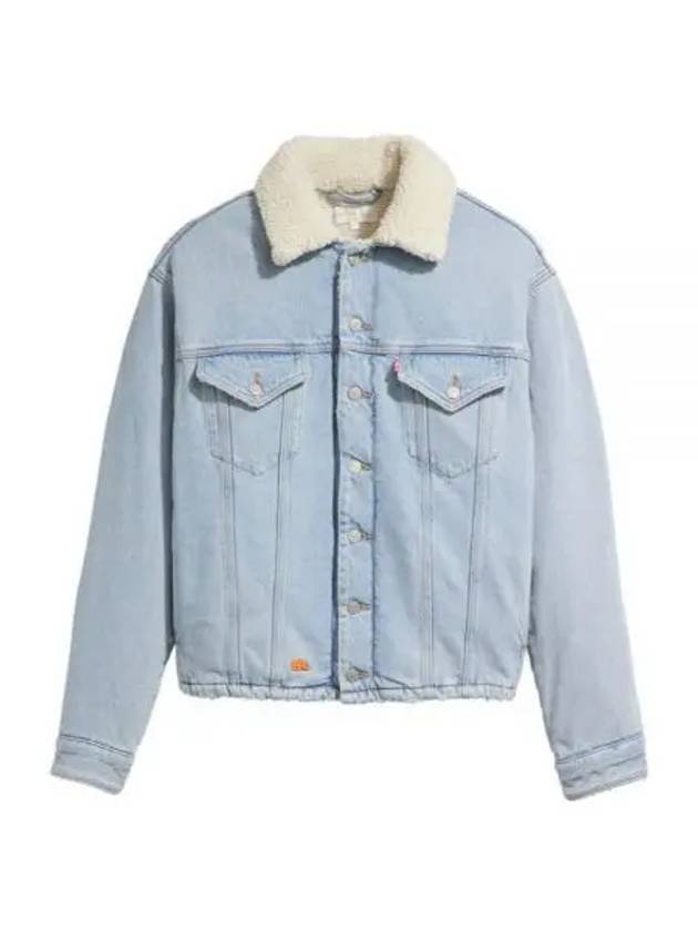 ERL Levi's Sherpa Trucker Woven Blue ERL07J201 Levis Levi's Sherpa Trucker Woven Jacket - ERL - BALAAN 1