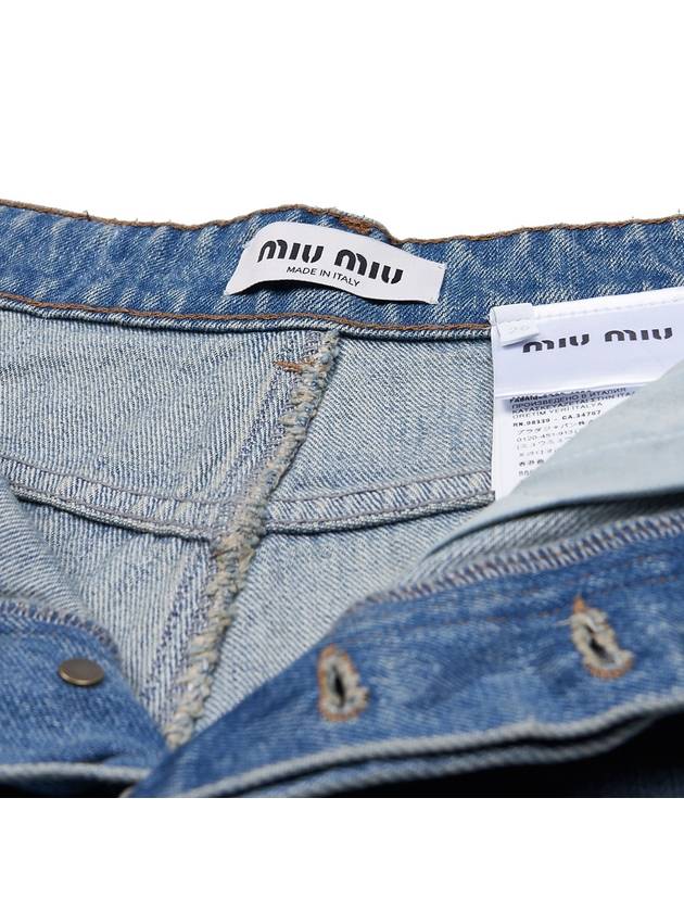 Women's Denim Shorts Shorts GWP498 1373 F0076 - MIU MIU - BALAAN 5