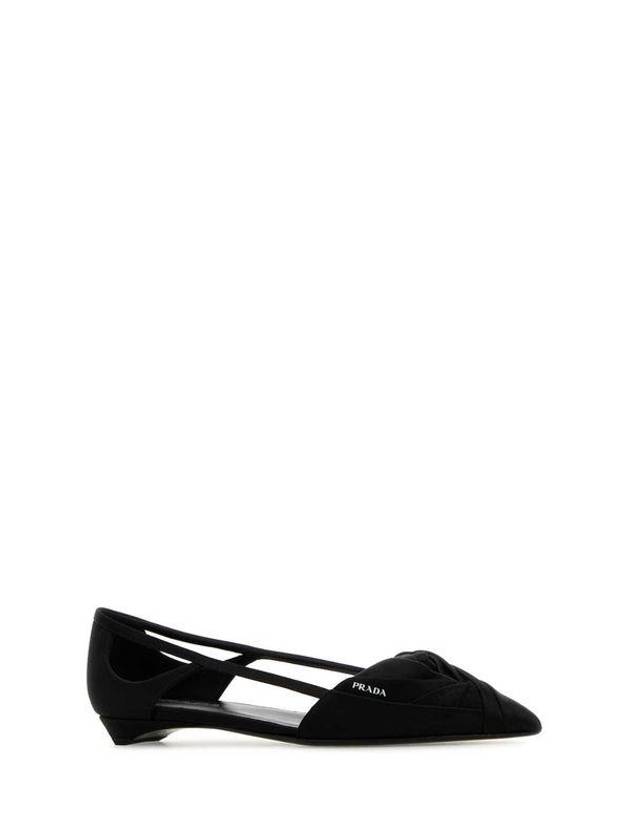 Satin Cutout Ballerina Black - PRADA - BALAAN 3