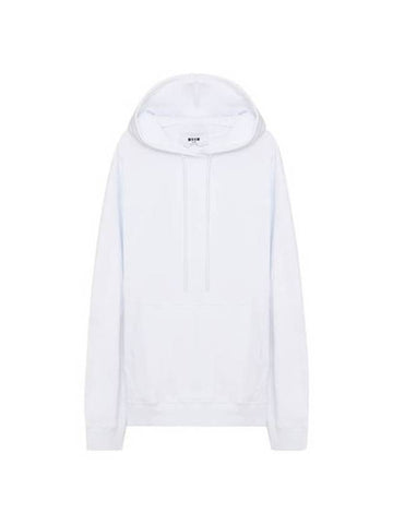 Big Logo Print Overfit Cotton Hoodie White - MSGM - BALAAN.