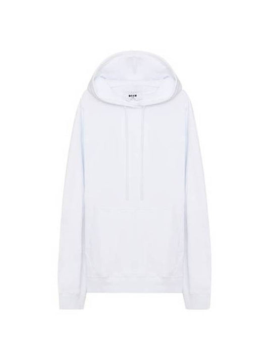 Big Logo Print Overfit Cotton Hoodie White - MSGM - BALAAN.