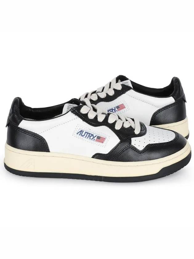 Medalist Leather Low Top Sneakers White Black - AUTRY - BALAAN 3