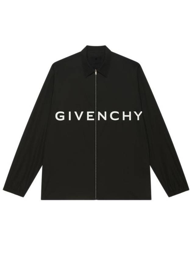 Logo Print Long Sleeve Shirt Black - GIVENCHY - BALAAN 2