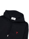 Red Heart Logo Classic Cotton Hoodie Black - AMI - BALAAN 4