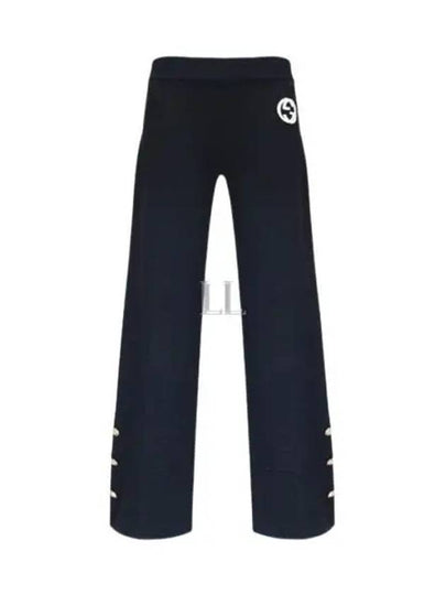 Interlocking G Wide Pants Navy - GUCCI - BALAAN 2