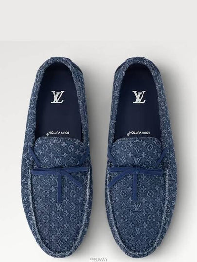 LV Driver Monogram Driving Shoes Blue - LOUIS VUITTON - BALAAN 2