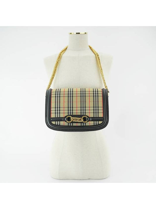 Vintage Check Link Chain Shoulder Bag - BURBERRY - BALAAN.