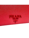 Women s 1BP012 Saffiano Luxe Red Monochrome WOC Mini Cross Bag - PRADA - BALAAN 6