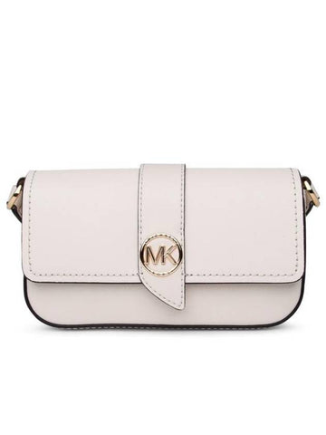 Greenwich Small Saffiano Leather Sling Cross Bag White - MICHAEL KORS - BALAAN 1