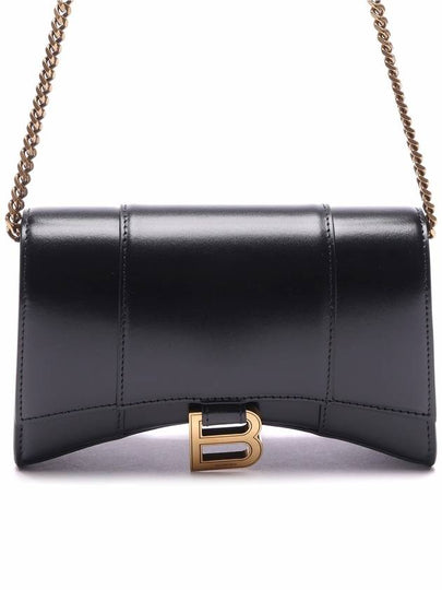 Hourglass Chain Mini Calfskin Cross Bag Black - BALENCIAGA - BALAAN 2