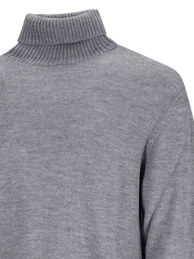 Roll-Neck Turtleneck Grey - JIL SANDER - BALAAN 4