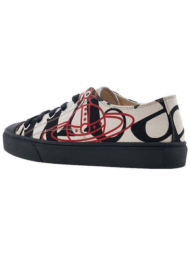 logo print plimsoll low-top sneakers black - VIVIENNE WESTWOOD - BALAAN.