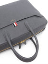 Pebble Grain Leather Brief Case Grey - THOM BROWNE - BALAAN 4