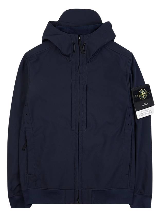 Soft Shell RE Dye Technology Hooded Jacket Navy - STONE ISLAND - BALAAN 11