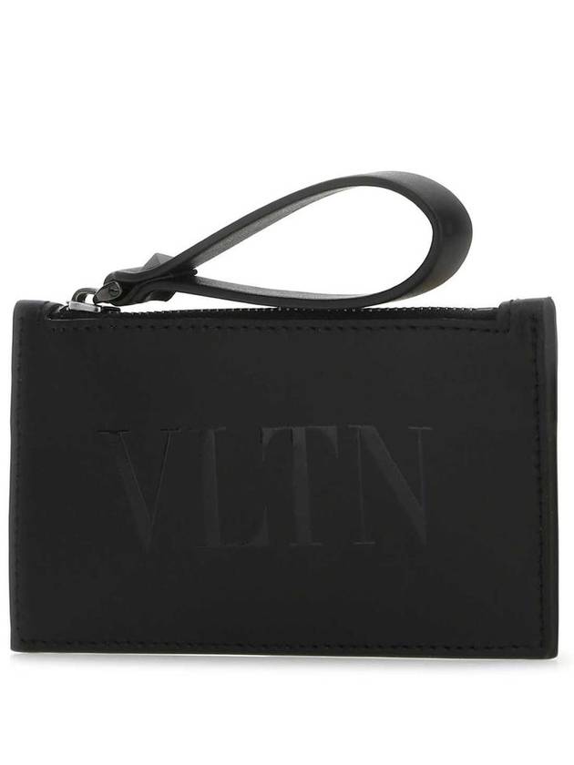 VLTN leather card wallet black - VALENTINO - BALAAN 3