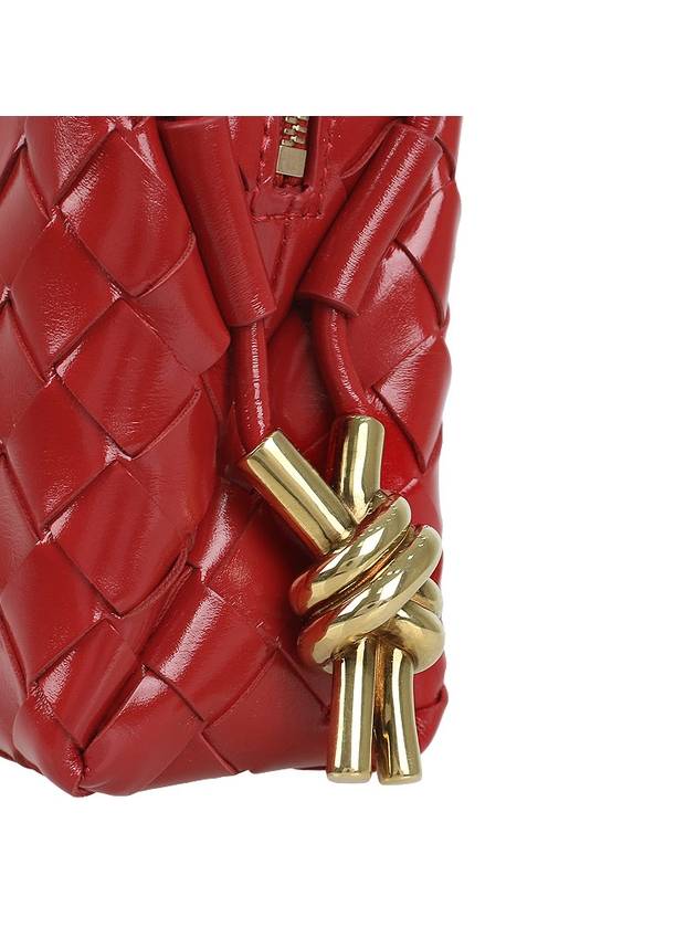 Intrecciato Loop Camera Mini Shoulder Bag Red - BOTTEGA VENETA - BALAAN 8