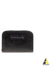 Leather Zip Half Wallet Black - ACNE STUDIOS - BALAAN 2