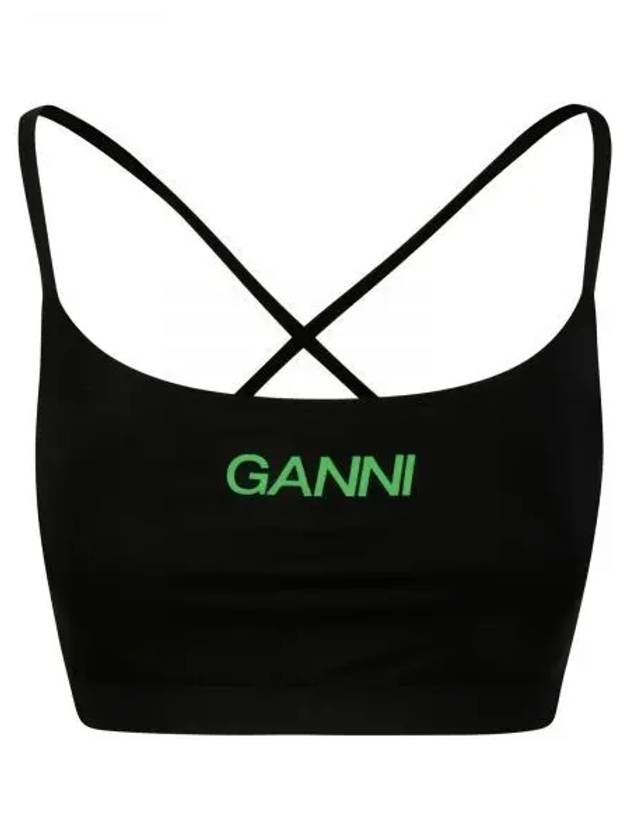 Active Strap Sleeveless Black - GANNI - BALAAN 2