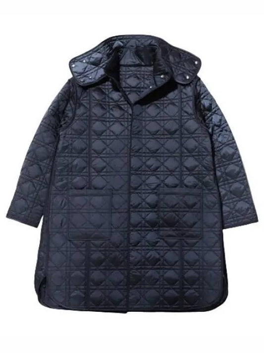 Anthracite gray technical fabric cannage coat men - DIOR - BALAAN 1