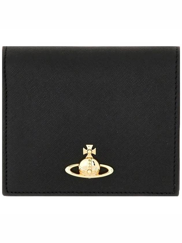 Vivienne Westwood Saffiano Biogreen Billfold Black - VIVIENNE WESTWOOD - BALAAN 3