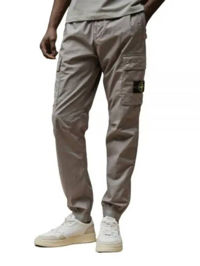 Stretch Cotton Tela Paracadute Cargo Straight Pants Grey - STONE ISLAND - BALAAN 2