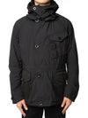 Mid-Layer Hooded Jacket Black - TEN C - BALAAN 3