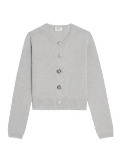 Triomphe Cashmere Cardigan Grey - CELINE - BALAAN 2