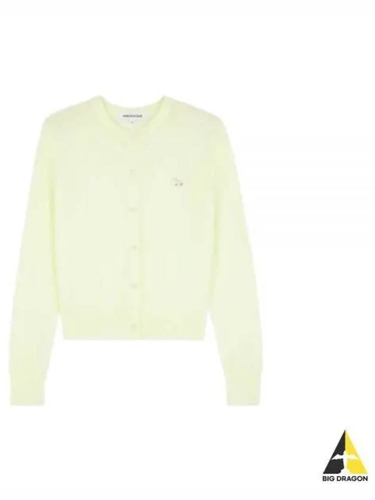 Baby Fox Patch Regular Cardigan Lemonade - MAISON KITSUNE - BALAAN 2