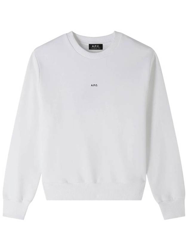 Boxy Micro Logo Sweatshirt White - A.P.C. - BALAAN 2