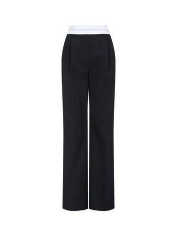 Logo banding high waist pants black 270791 - ALEXANDER WANG - BALAAN 1