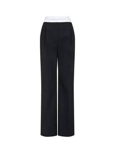 Logo banding high waist pants black 270774 - ALEXANDER WANG - BALAAN 1