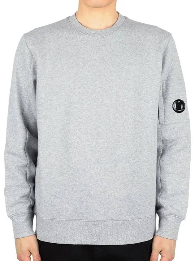 Diagonal Raised Fleece Sweatshirt Grey Melange - CP COMPANY - BALAAN 3