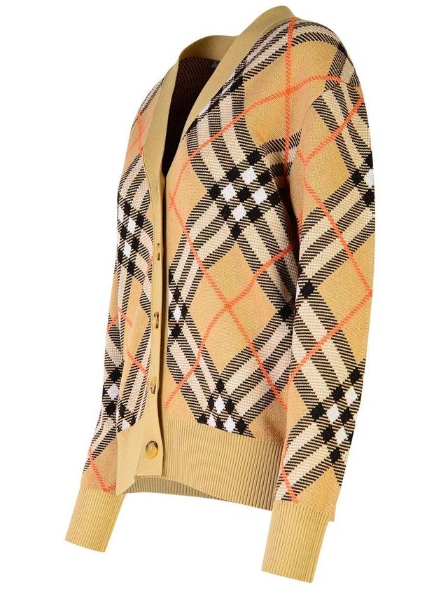 Burberry 'Check' Beige Wool Cardigan - BURBERRY - BALAAN 2