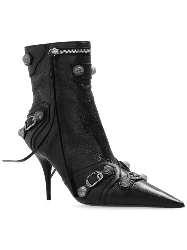 Cagolet Leather Heel Boots Black - BALENCIAGA - BALAAN 5