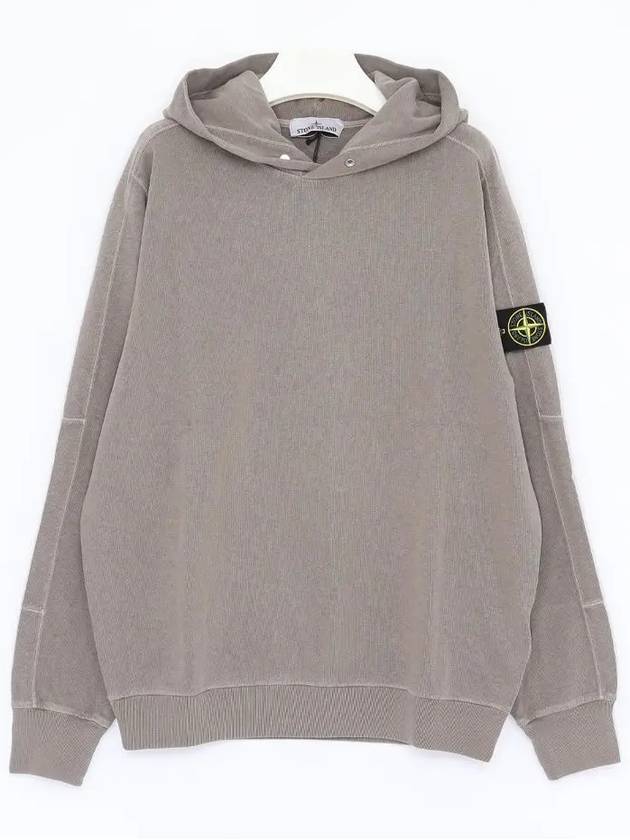 Compass Badge Cotton Hoodie Dove Grey - STONE ISLAND - BALAAN 4