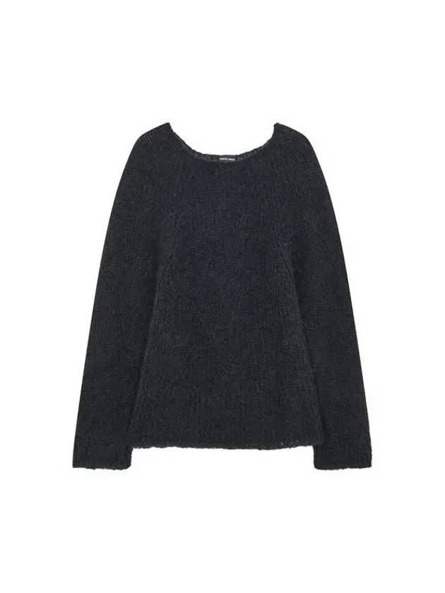 Women s Hairy Rib Raglan Knit Black 271982 - GIORGIO ARMANI - BALAAN 1