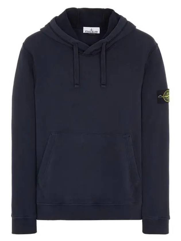 Wappen Patch Cotton Fleece Hoodie Navy - STONE ISLAND - BALAAN 6