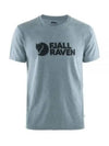 Men s Logo T Shirt Uncle Blue Melange 87310520 999 M BLUEMELANGE - FJALL RAVEN - BALAAN 2