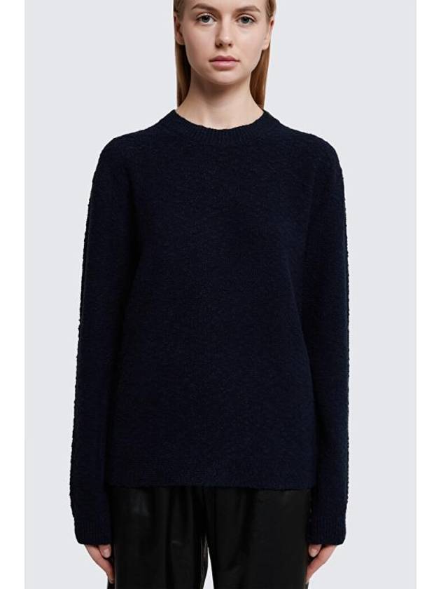 Back Stitch Crew Neck Knit Top Navy - MAISON MARGIELA - BALAAN 4