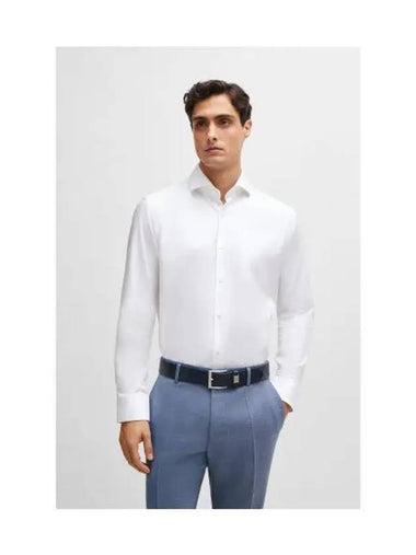 Suit shirt stretch cotton regular fit 50474279 100 - BOSS - BALAAN 1