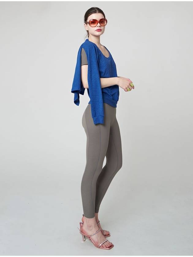 Support Tension Leggings Dark Beige - ATHPLATFORM - BALAAN 7