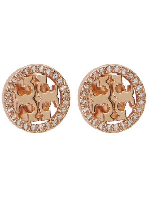 Miller Crystal Stud Earrings Rose Gold - TORY BURCH - BALAAN 7