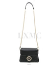 Interlocking GG chain mini cross bag 607720 black - GUCCI - BALAAN 6