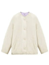 Nesme Reversible Quilted Single Coat Beige Lilac - ISABEL MARANT - BALAAN 2