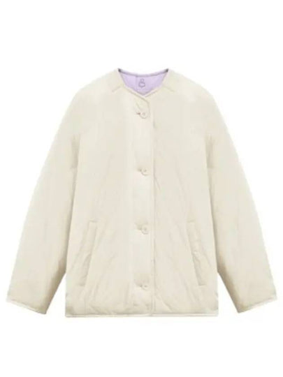 Nesme Reversible Quilted Single Coat Beige Lilac - ISABEL MARANT - BALAAN 2