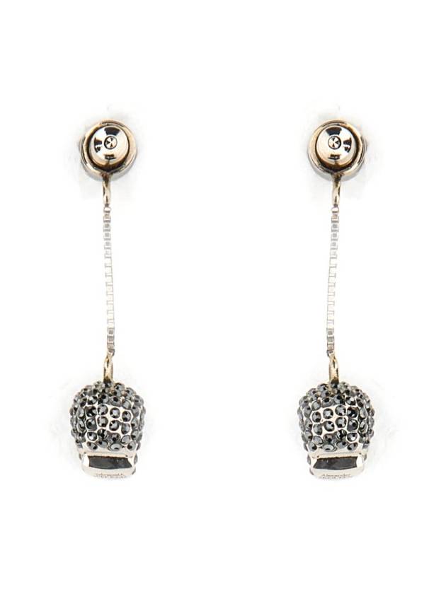 Skull Metal Earrings Silver - ALEXANDER MCQUEEN - BALAAN 3