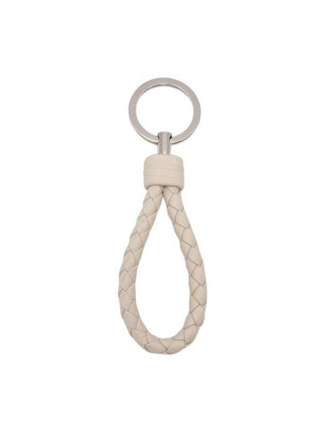 Intrecciato Leather Key Holder Beige - BOTTEGA VENETA - BALAAN 1