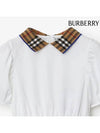 Kids Vintage Check Collar Dress White - BURBERRY - BALAAN 5