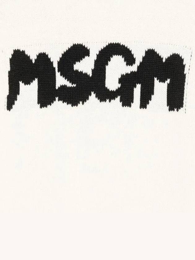 Kids Logo Knit Cream F4MSJUJP075 013 - MSGM - BALAAN 4